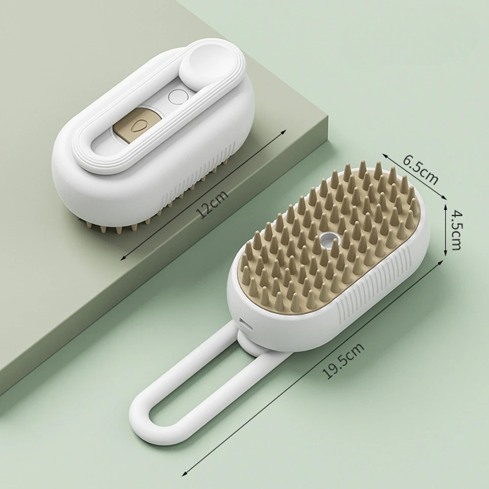 Escova Elétrica a Vapor 3 em 1 para Cães e Gatos