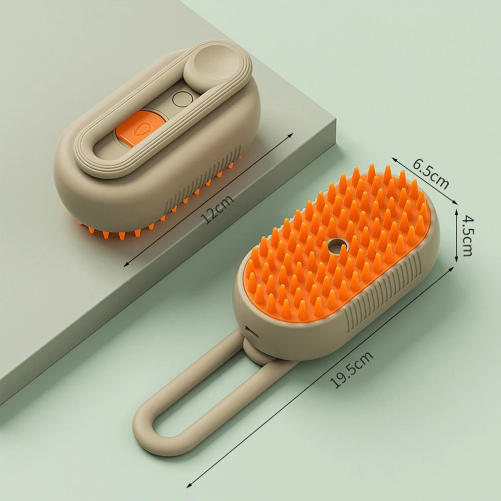 Escova Elétrica a Vapor 3 em 1 para Cães e Gatos
