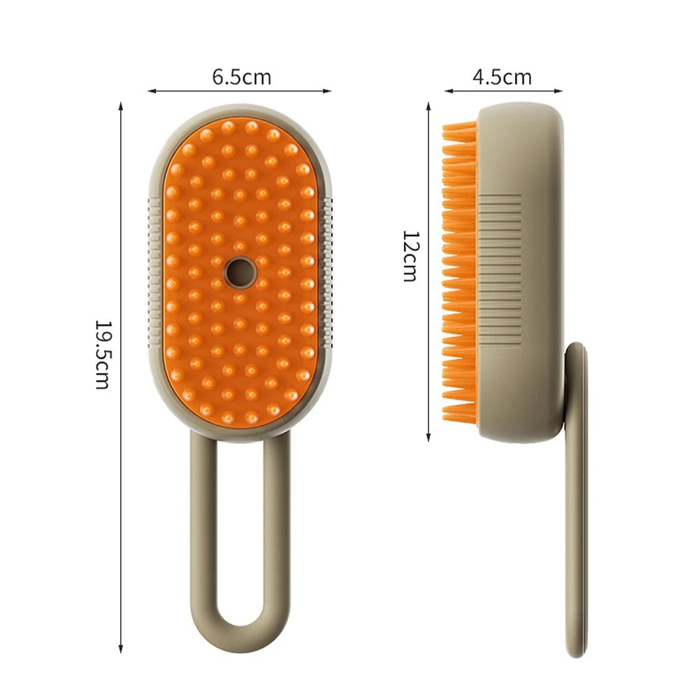 Escova Elétrica a Vapor 3 em 1 para Cães e Gatos