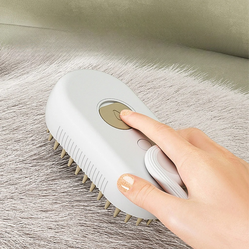 Escova Elétrica a Vapor 3 em 1 para Cães e Gatos