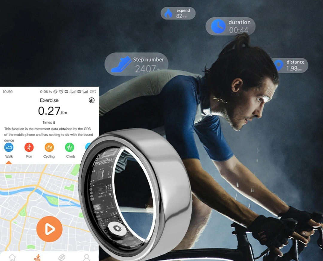 HealthRing™ — O anel inteligente para monitorizar sono, saúde e bem-estar.